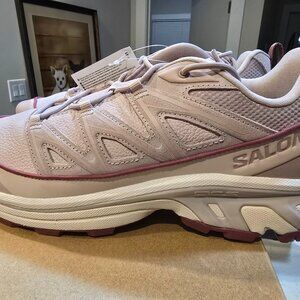 Salomon XT-6 Expanse LTR Leather Sneakers L47574400 Cloud Gray Lilac Mens 11 NEW